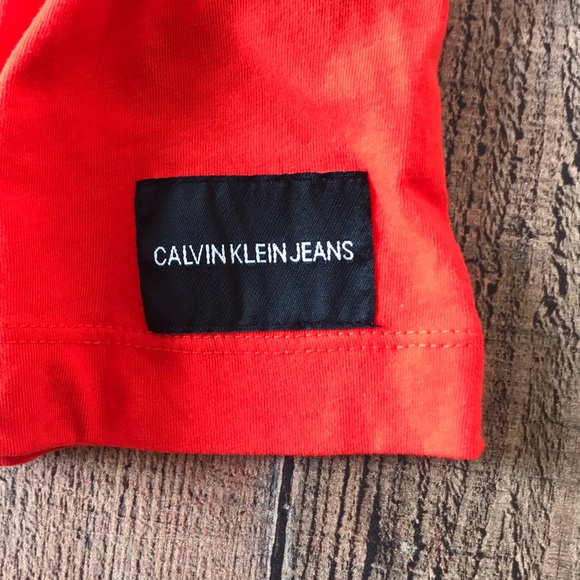 Last Sale🎉New Orange Calvin Klein Crop Top T - Picture 4 of 8